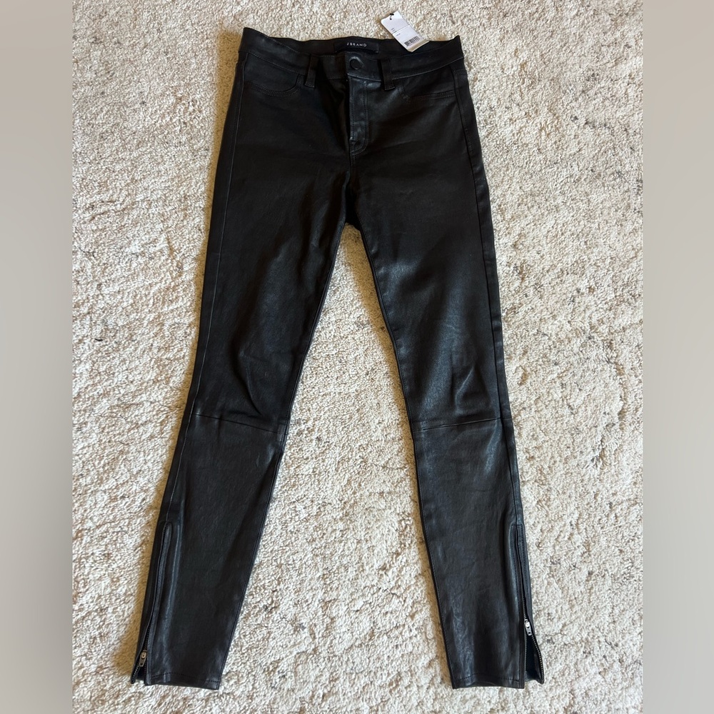 J Brand Black Leather Pants NWT